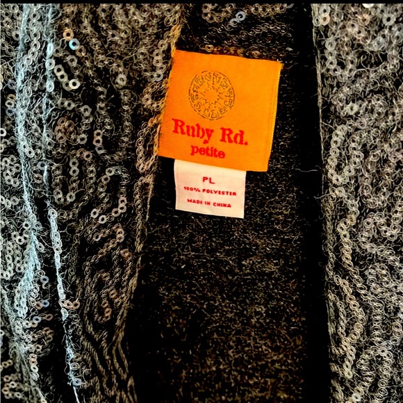Macy’s Ruby Rd sequin cardigan - Picture 5 of 7